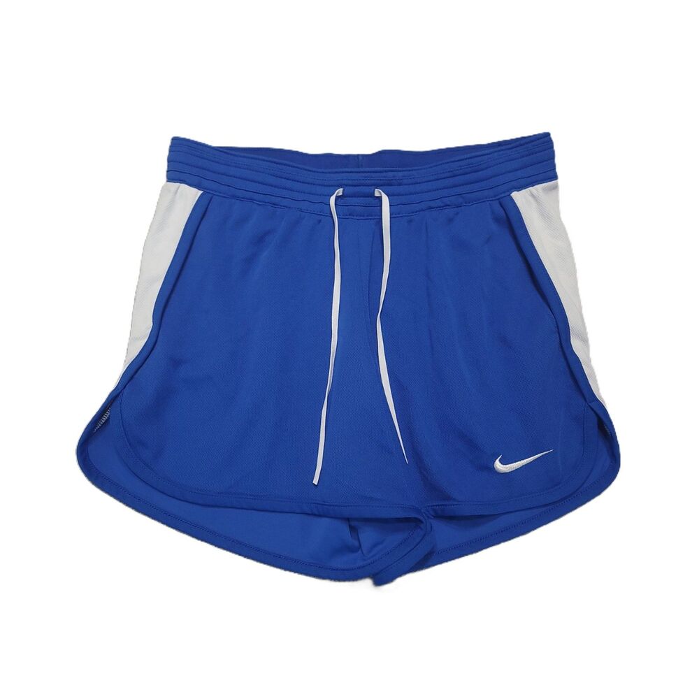 Nike Tempo Shorts Womens S Blue Drawstring Pockets Running Athletic Gym